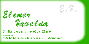 elemer havelda business card